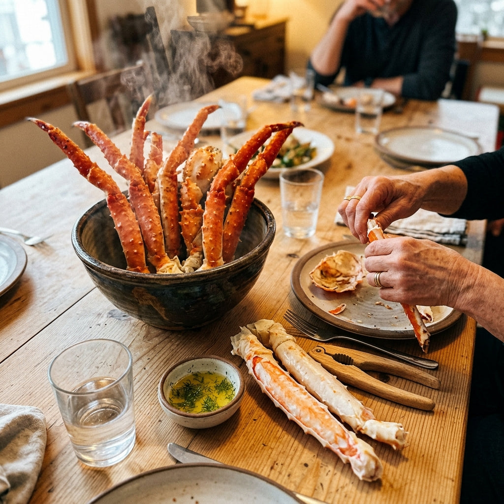 Direct from the Bering Sea: Colossal Alaskan Red King Crab Legs - 100% Wild Caught & Meaty (Ships Frozen)