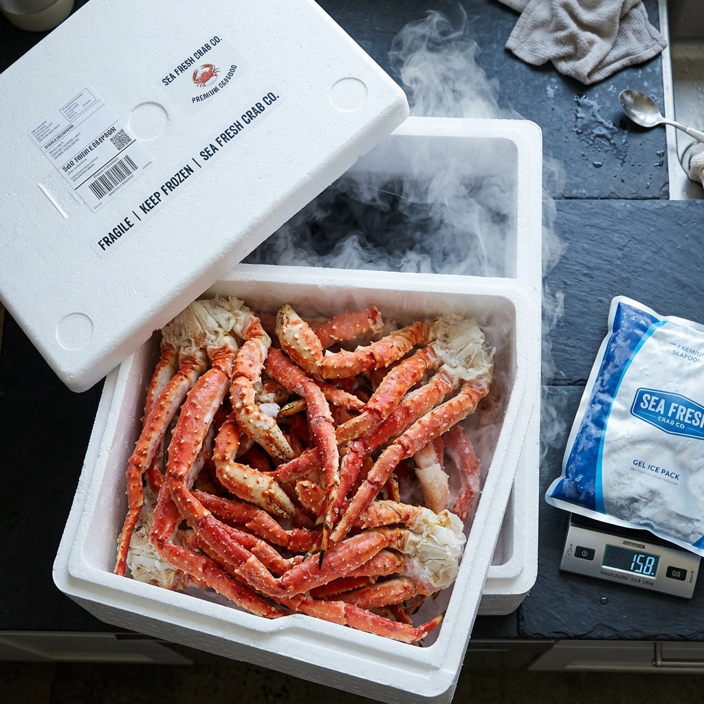 Direct from the Bering Sea: Colossal Alaskan Red King Crab Legs - 100% Wild Caught & Meaty (Ships Frozen)