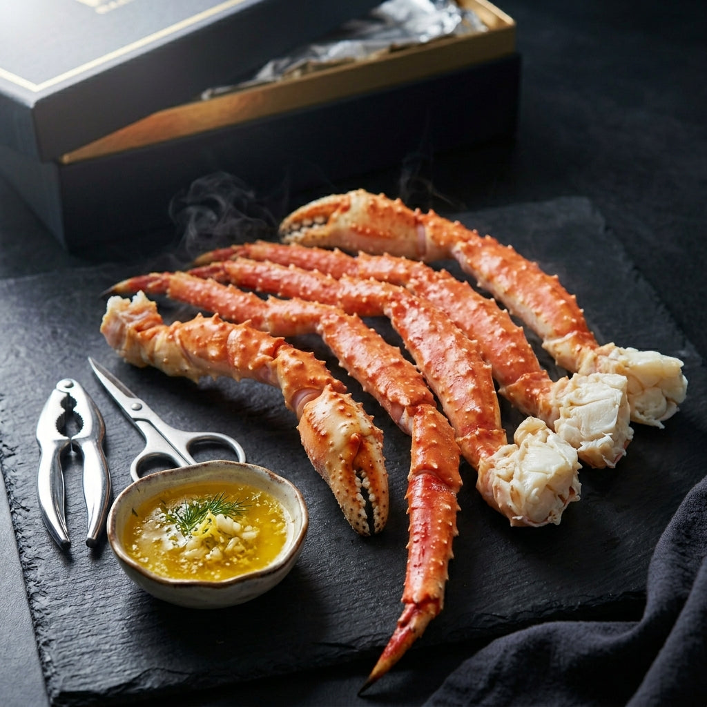 Direct from the Bering Sea: Colossal Alaskan Red King Crab Legs - 100% Wild Caught & Meaty (Ships Frozen)